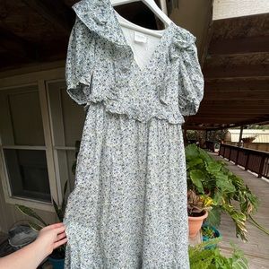 Hyacinth House Blue Floral Isla Maxi Dress